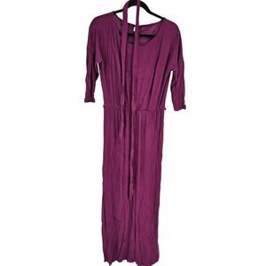 Old Navy Purple Scoop-Neck Half Sleeve Belted Fit & Flare Dress Size M